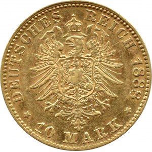 Niemcy, Badenia, Karl, 10 marek 1888 G, Karlsruhe