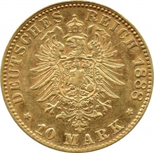 Germany, Baden, Karl, 10 marks 1888 G, Karlsruhe