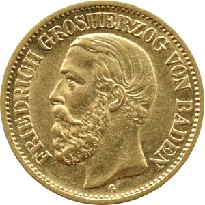 Niemcy, Badenia, Karl, 10 marek 1900 G, Karlsruhe, BARDZO RZADKIE
