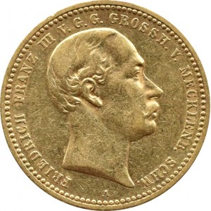 Niemcy, Meklemburgia-Schwerin, Fryderyk Franciszek III, 10 marek 1890 A, Berlin RZADKIE