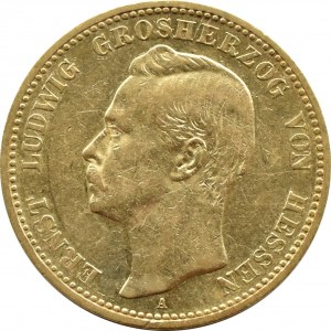 Germany, Hesse-Darmstadt, Ernest Ludwig, 20 marks 1898 A, Berlin, RARE