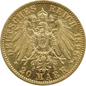 Niemcy, Hesja-Darmstadt, Ernest Ludwig, 20 marek 1898 A, Berlin, RZADKIE