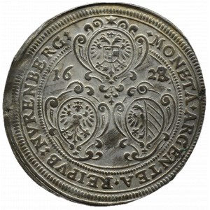 Niemcy, Norymberga, Ferdynand II, talar 1628, rzadszy typ monety