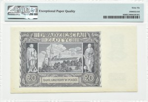 Generalna Gubernia, 20 złotych 1940, Kraków, seria H, PMG 66 EPQ
