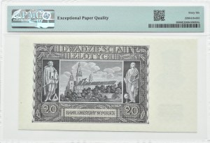Generalna Gubernia, 20 złotych 1940, Kraków, seria H, PMG 66 EPQ