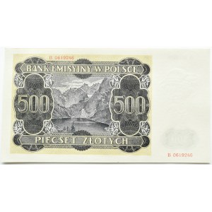 Generalna Gubernia, 500 złotych 1940, seria B, UNC