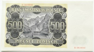 General Government, 500 gold 1940, series B, UNC