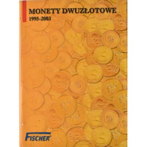 III RP, klaser Fischera na monety dwuzłotowe z lat 1995-2003, BARDZO ŁADNY