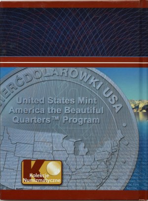 USA, set of commemorative 25-cent coins with states 2010-2021 in a clasper, COMPLETE