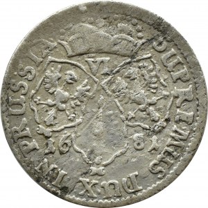Germany, Prussia, Frederick William, sixpence 1681 HS, Königsberg (Königsberg)