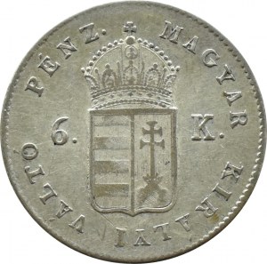 Hungary, Hat krajcar (6 krajcar) 1849 N.B., Nagybánya (Baia Mare), RARE