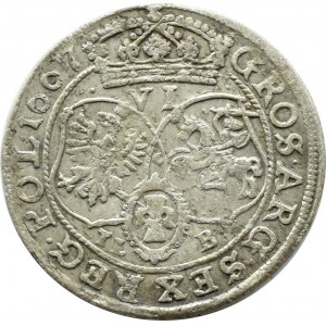 Jan II Kazimierz, szóstak 1667 TL-B, Bydgoszcz, KROPKI