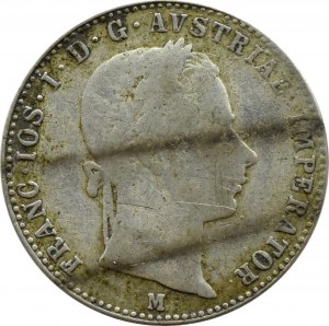 Austria, Franz Joseph I, 1/4 florin 1858 M, Milan