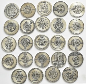 People's Republic of Poland, Set of medals from the Royal Series by Witold Korski 1978-1988 - 44 pieces