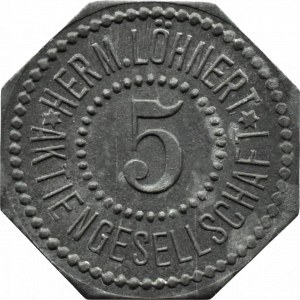 Bromberg/Bydgoszcz, Herman Löhnert - Machine Factory S.A., 5 fenig undated, UNC