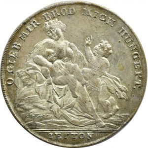 Niemcy, Norymberga, żeton żywieniowy wydany w latach 1816-1817, mosiądz posrebrzany