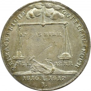 Germany, Nuremberg, food token issued 1816-1817, silver-plated brass