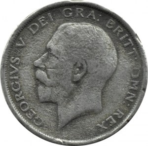 Great Britain, George V, 1/2 crown 1919, FALSE FROM THE ERA