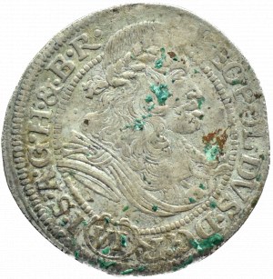 Silesia, Leopold, 6 krajcars 1674 SHS, Wrocław