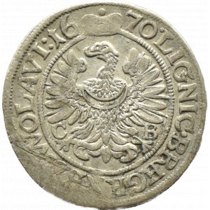 Śląsk, Chrystian Wołowski, 3 krajcary 1670 CB, Brzeg