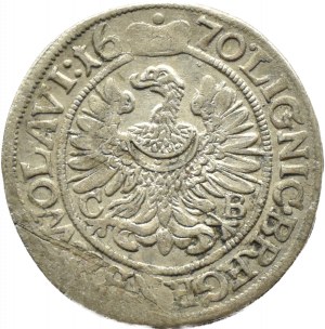Silesia, Chrystian Wallach, 3 krajcary 1670 CB, Brzeg