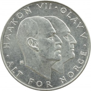 Norway, 25 crowns 1970, 25th Anniversary of Liberation, Kongsberg, UNC