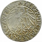 Prusy Książęce, Albrecht, grosz pruski 1544, Królewiec, ODWRÓCONE N