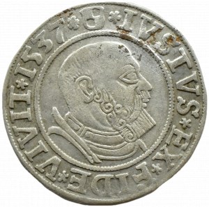 Ducal Prussia, Albrecht, Prussian penny 1537, Königsberg