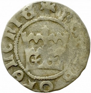 John I Olbracht, half-penny without date, Cracow, O under the crown