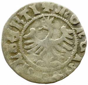 John I Olbracht, half-penny without date, Cracow, O under the crown