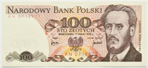 PRL, L. Waryński, 100 zloty 1976, AN series, Warsaw, UNC