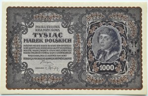 II RP, 1000 marks 1919, III series AT - type 4, BEAUTIFUL