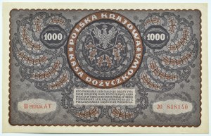 II RP, 1000 marks 1919, III series AT - type 4, BEAUTIFUL