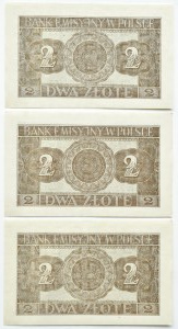General Government, 2 zloty 1941, AE series, Krakow - three consecutive issues