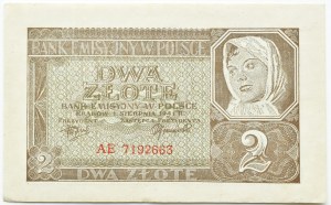 General Government, 2 zloty 1941, AE series, Cracow