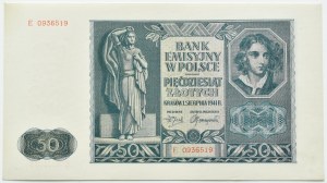 General Government, 50 zloty 1941, series E, Kraków, UNC