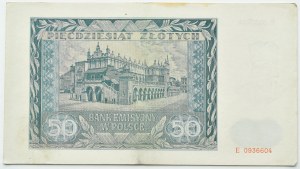 General Government, 50 zloty 1941, series E, Kraków