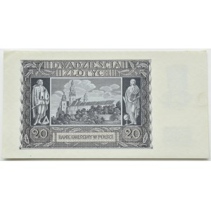 Generalna Gubernia, 20 złotych 1940, seria G, Kraków