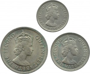 Malaya and Borneo, Elizabeth II, flight of three coins 1953-1961