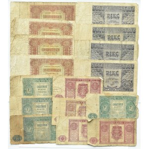 RP, lot banknotów 1-10 złotych 1946 z obiegu, Warszawa