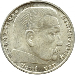 Germany, Third Reich, Hindenburg, 2 marks 1939 E, Muldenhütten, UNC, VERY RARE