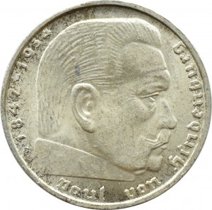 Germany, Third Reich, Hindenburg, 2 marks 1939 E, Muldenhütten, UNC, VERY RARE