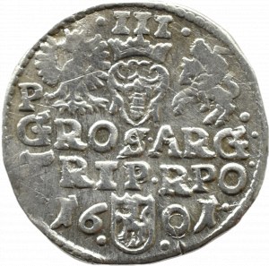 Sigismund III Vasa, trojak 1601 P, Poznań