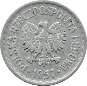 People's Republic of Poland, 1 zloty 1957, Warsaw THE HIGHEST