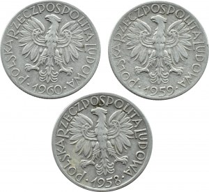 People's Republic of Poland, Fisherman, Lot 5 gold 1958-1960, Warsaw