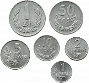People's Republic of Poland, flight of aluminum coins 1949, Kremnica