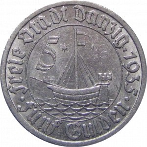 Free City of Danzig, 5 guilders 1935, Koga, Berlin