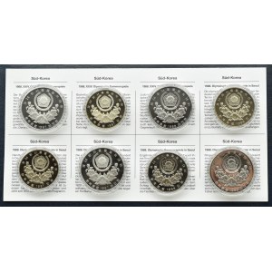 Korea Południowa, set monet 1000-2000 won 1988, Igrzyska Olimpijskie Seul 1988, Tedzon