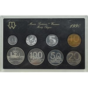 PRL, Polish circulation coins 1-100 zloty 1990, Warsaw, UNC