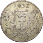 Wolne Miasto Gdańsk, 5 guldenów 1932, ŻURAW PORTOWY, Berlin, RZADKIE